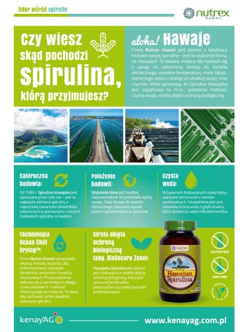 Spirulina Pacifica® hawajska 1000 mg (180 tabletek) - suplement diety