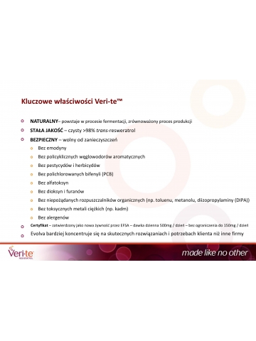 trans-Resveratrol 98% Veri-te™ (60 kapsułek) - suplement diety