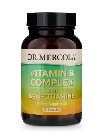 Witamina B Kompleks (Vitamin B Complex) DR. MERCOLA® (60 kapsułek) - suplement diety