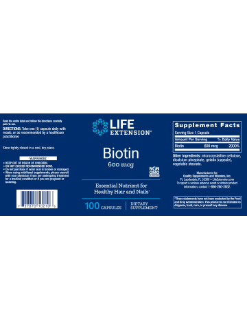 Biotyna Life Extension (100 kapsułek) - suplement diety