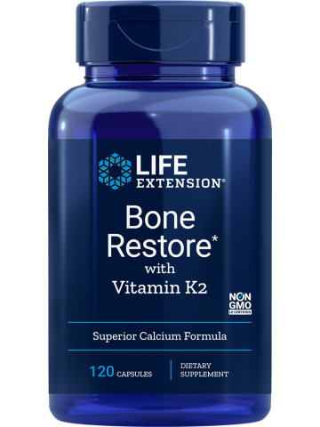 Bone Restore with Vitamin K2 Life Extension (120 kapsułek) - suplement diety