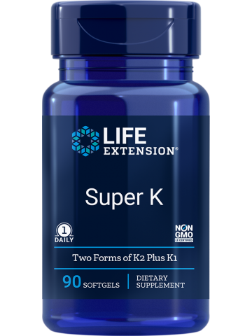 Super K (witamina K) Life Extension (90 kapsułek) - suplement diety