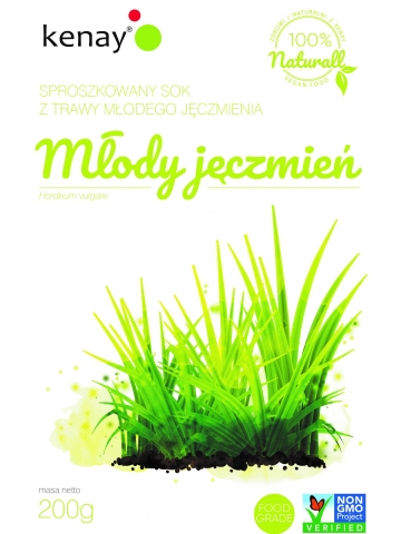 Trawa z młodego jęczmienia (Hordeum vulgare) BIO - sproszkowany SOK - 200 g