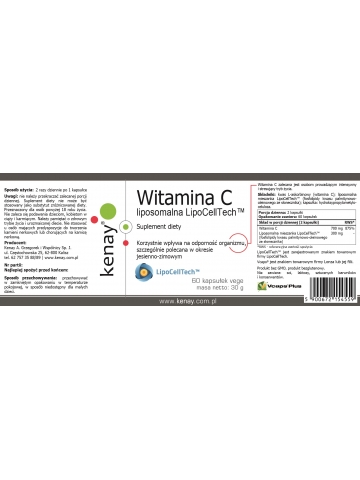 Witamina C liposomalna LipoCellTech™  (60 kapsułek vege) - suplement diety