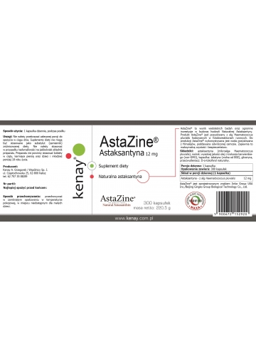 AstaZine® Astaksantyna 12 mg (300 kapsułek) - suplement diety