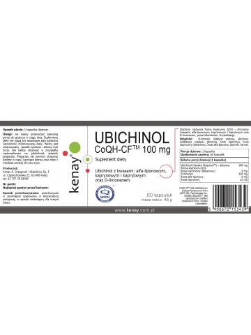 UBICHINOL CoQH-CF™ 100 mg (60 kapsułek) - suplement diety