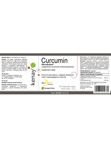 Kurkuma zmikronizowana - MicroActive® Curcumin (60 kapsułek) - suplement diety