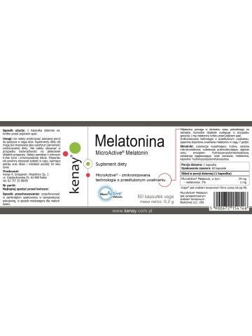 Melatonina MicroActive® Melatonin (60 kapsułek) - suplement diety