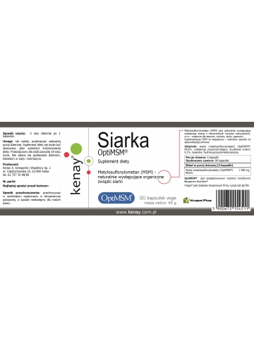 Siarka OptiMSM® (90 kapsułek) - suplement diety