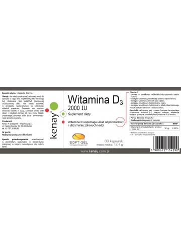 WITAMINA D3 2000 IU (60 kapsułek) - suplement diety