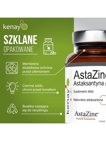 AstaZine® Astaksantyna 12 mg (60 kapsułek) - suplement diety