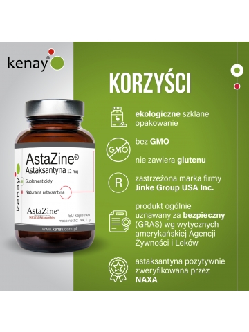 AstaZine® Astaksantyna 12 mg (60 kapsułek) - suplement diety