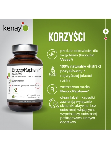 BroccoRaphanin® Activated - Aktywny ekstrakt z nasion brokułów (60 kapsułek) - suplement diety