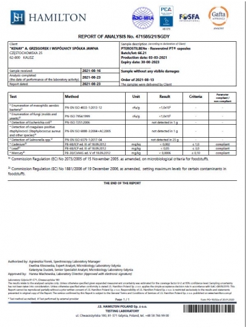 PTEROSTILBENY - Resveratrol PT® (300 kapsułek) - suplement diety