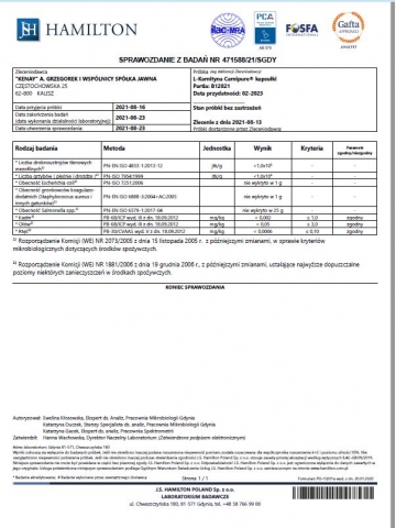 L-Karnityna  Carnipure® (60 kapsułek) - suplement diety