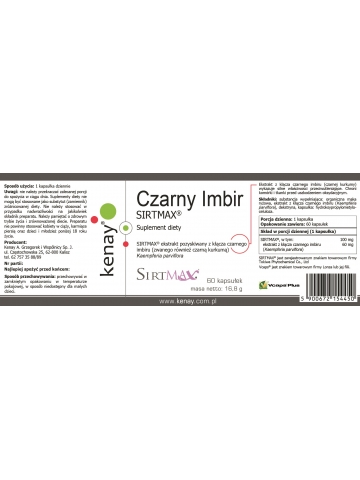 CZARNY IMBIR  SIRTMAX® (60 kapsułek) - suplement diety