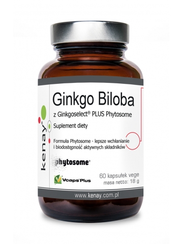 Ginkgo Biloba z Ginkgoselect® PLUS Indena Phytosome TM (60 kapsułek) - suplement diety