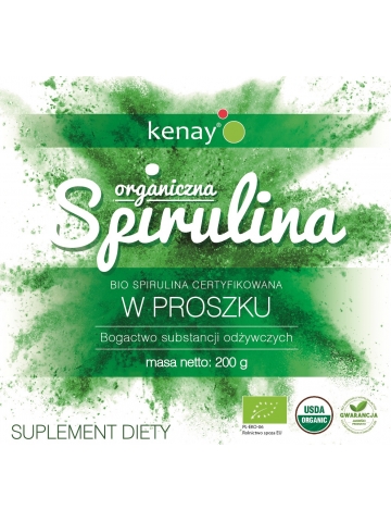 SPIRULINA ORGANICZNA w proszku (200 g) - suplement diety