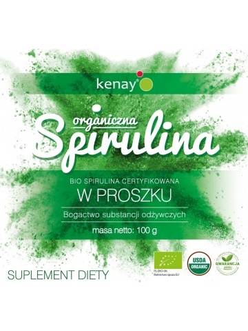 SPIRULINA ORGANICZNA w proszku (100 g) - suplement diety