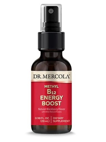 Witamina B12 Energy Booster - metylokobalamina DR. MERCOLA® (29 ml) - suplement diety