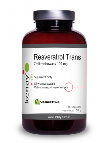 Resveratrol trans - zmikronizowany 100 mg (300 kapsułek) - suplement diety