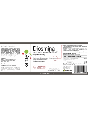 Diosmina zmikronizowana DiosVein® (60 kapsułek) - suplement diety