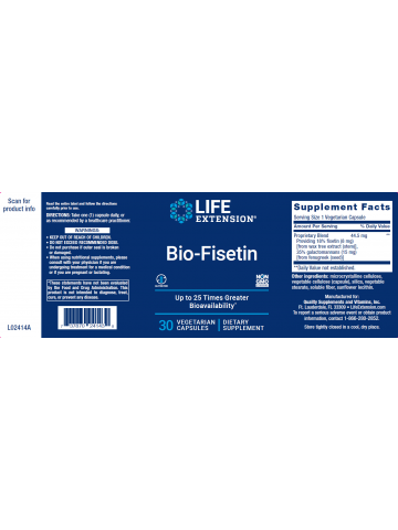 Bio-Fisetin Life Extension (30 kapsułek) - suplement diety