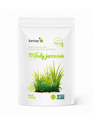 Trawa z młodego jęczmienia (Hordeum vulgare) BIO - sproszkowany SOK - 200 g