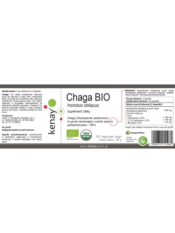 CHAGA BIO Inonotus obliquus (60 kapsułek) - suplement diety