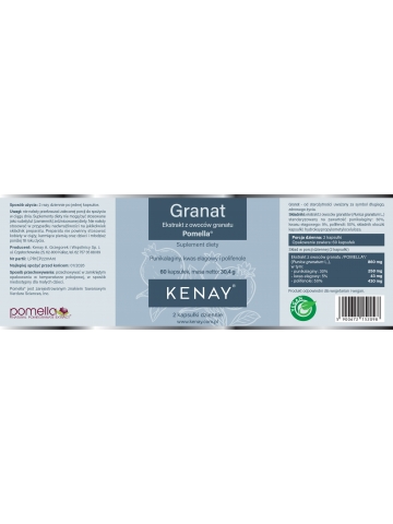 Produkt PREMIUM. GRANAT ekstrakt z owoców granatu POMELLA® (60 kapsułek) - suplement diety