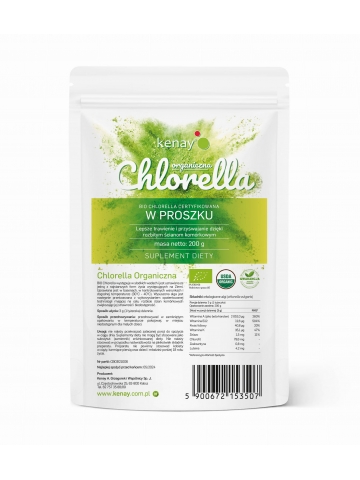 Chlorella Organiczna w proszku (200 g) - suplement diety