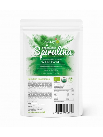 SPIRULINA ORGANICZNA w proszku (200 g) - suplement diety