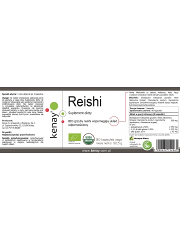 Reishi BIO (90 kapsułek)  – suplement diety