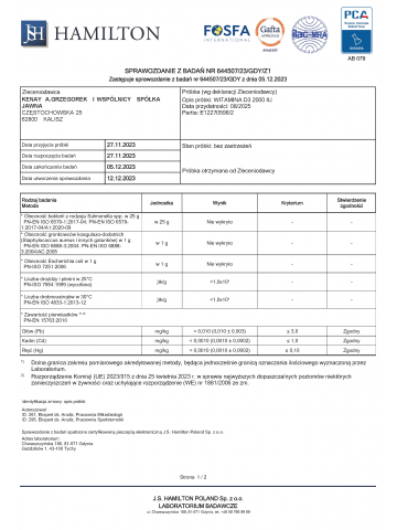 WITAMINA D3 2000 IU (300 kapsułek) - suplement diety