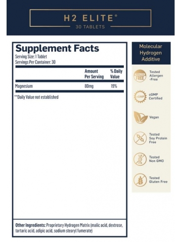 Cząsteczki wodoru H2 Elite (30 tabletek) - suplement diety