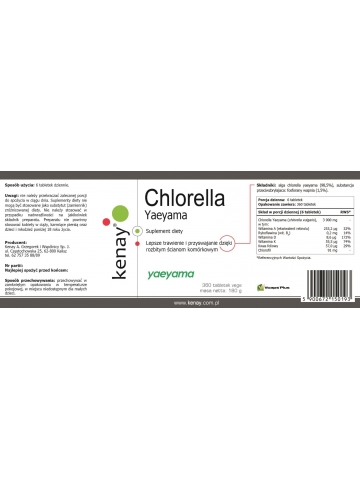 Chlorella Yaeyama (360 tabletek) - suplement diety