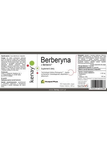 Berberyna z Berbevis® (60 kapsułek) - suplement diety